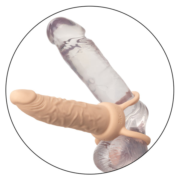 CalExotics Performance Maxx Rechargeable Silicone Dual Penetrator - Ivory - Extreme Toyz Singapore - https://extremetoyz.com.sg - Sex Toys and Lingerie Online Store - Bondage Gear / Vibrators / Electrosex Toys / Wireless Remote Control Vibes / Sexy Lingerie and Role Play / BDSM / Dungeon Furnitures / Dildos and Strap Ons &nbsp;/ Anal and Prostate Massagers / Anal Douche and Cleaning Aide / Delay Sprays and Gels / Lubricants and more...