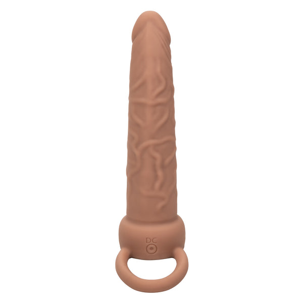 CalExotics Performance Maxx Rechargeable Silicone Dual Penetrator - Brown - Extreme Toyz Singapore - https://extremetoyz.com.sg - Sex Toys and Lingerie Online Store - Bondage Gear / Vibrators / Electrosex Toys / Wireless Remote Control Vibes / Sexy Lingerie and Role Play / BDSM / Dungeon Furnitures / Dildos and Strap Ons &nbsp;/ Anal and Prostate Massagers / Anal Douche and Cleaning Aide / Delay Sprays and Gels / Lubricants and more...