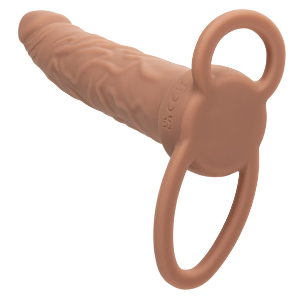 CalExotics Performance Maxx Rechargeable Silicone Dual Penetrator - Brown - Extreme Toyz Singapore - https://extremetoyz.com.sg - Sex Toys and Lingerie Online Store - Bondage Gear / Vibrators / Electrosex Toys / Wireless Remote Control Vibes / Sexy Lingerie and Role Play / BDSM / Dungeon Furnitures / Dildos and Strap Ons &nbsp;/ Anal and Prostate Massagers / Anal Douche and Cleaning Aide / Delay Sprays and Gels / Lubricants and more...