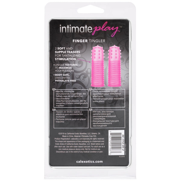 CalExotics Intimate Play Finger Tingler - Pink - Extreme Toyz Singapore - https://extremetoyz.com.sg - Sex Toys and Lingerie Online Store - Bondage Gear / Vibrators / Electrosex Toys / Wireless Remote Control Vibes / Sexy Lingerie and Role Play / BDSM / Dungeon Furnitures / Dildos and Strap Ons &nbsp;/ Anal and Prostate Massagers / Anal Douche and Cleaning Aide / Delay Sprays and Gels / Lubricants and more...