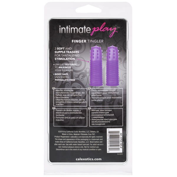 CalExotics Intimate Play Finger Tingler - Purple - Extreme Toyz Singapore - https://extremetoyz.com.sg - Sex Toys and Lingerie Online Store - Bondage Gear / Vibrators / Electrosex Toys / Wireless Remote Control Vibes / Sexy Lingerie and Role Play / BDSM / Dungeon Furnitures / Dildos and Strap Ons &nbsp;/ Anal and Prostate Massagers / Anal Douche and Cleaning Aide / Delay Sprays and Gels / Lubricants and more...