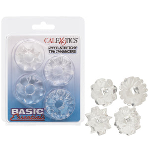 CalExotics Basic Essentials Super Stretchy TPR Enhancers Cock Rings - Clear - Extreme Toyz Singapore - https://extremetoyz.com.sg - Sex Toys and Lingerie Online Store - Bondage Gear / Vibrators / Electrosex Toys / Wireless Remote Control Vibes / Sexy Lingerie and Role Play / BDSM / Dungeon Furnitures / Dildos and Strap Ons &nbsp;/ Anal and Prostate Massagers / Anal Douche and Cleaning Aide / Delay Sprays and Gels / Lubricants and more...