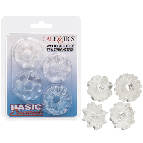 CalExotics Basic Essentials Super Stretchy TPR Enhancers Cock Rings - Clear - Extreme Toyz Singapore - https://extremetoyz.com.sg - Sex Toys and Lingerie Online Store - Bondage Gear / Vibrators / Electrosex Toys / Wireless Remote Control Vibes / Sexy Lingerie and Role Play / BDSM / Dungeon Furnitures / Dildos and Strap Ons &nbsp;/ Anal and Prostate Massagers / Anal Douche and Cleaning Aide / Delay Sprays and Gels / Lubricants and more...