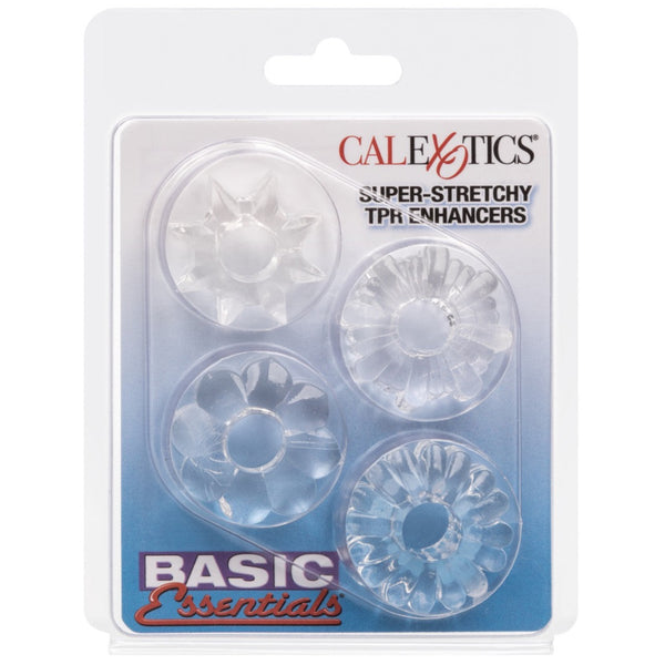 CalExotics Basic Essentials Super Stretchy TPR Enhancers Cock Rings - Clear - Extreme Toyz Singapore - https://extremetoyz.com.sg - Sex Toys and Lingerie Online Store - Bondage Gear / Vibrators / Electrosex Toys / Wireless Remote Control Vibes / Sexy Lingerie and Role Play / BDSM / Dungeon Furnitures / Dildos and Strap Ons &nbsp;/ Anal and Prostate Massagers / Anal Douche and Cleaning Aide / Delay Sprays and Gels / Lubricants and more...