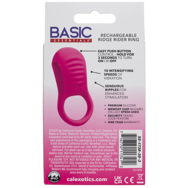 Basic Essentials Rechargeable Ridge Rider Ring