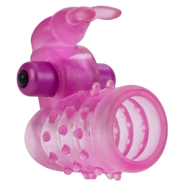 CalExotics Basic Essentials Stretchy Vibrating Bunny Enhancer - Extreme Toyz Singapore - https://extremetoyz.com.sg - Sex Toys and Lingerie Online Store - Bondage Gear / Vibrators / Electrosex Toys / Wireless Remote Control Vibes / Sexy Lingerie and Role Play / BDSM / Dungeon Furnitures / Dildos and Strap Ons &nbsp;/ Anal and Prostate Massagers / Anal Douche and Cleaning Aide / Delay Sprays and Gels / Lubricants and more...