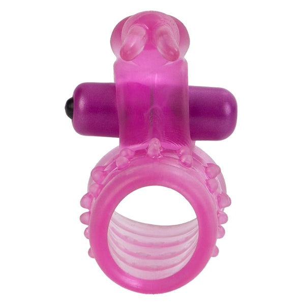 CalExotics Basic Essentials Stretchy Vibrating Bunny Enhancer - Extreme Toyz Singapore - https://extremetoyz.com.sg - Sex Toys and Lingerie Online Store - Bondage Gear / Vibrators / Electrosex Toys / Wireless Remote Control Vibes / Sexy Lingerie and Role Play / BDSM / Dungeon Furnitures / Dildos and Strap Ons &nbsp;/ Anal and Prostate Massagers / Anal Douche and Cleaning Aide / Delay Sprays and Gels / Lubricants and more...