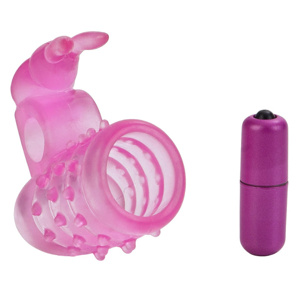 CalExotics Basic Essentials Stretchy Vibrating Bunny Enhancer - Extreme Toyz Singapore - https://extremetoyz.com.sg - Sex Toys and Lingerie Online Store - Bondage Gear / Vibrators / Electrosex Toys / Wireless Remote Control Vibes / Sexy Lingerie and Role Play / BDSM / Dungeon Furnitures / Dildos and Strap Ons &nbsp;/ Anal and Prostate Massagers / Anal Douche and Cleaning Aide / Delay Sprays and Gels / Lubricants and more...