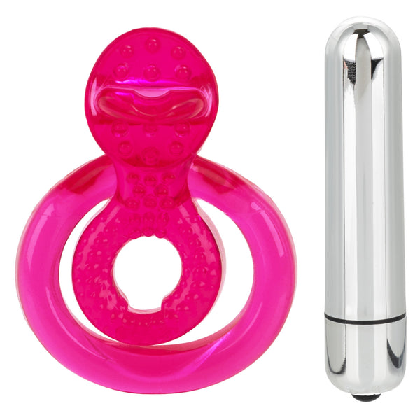 Couple's Enhancers Dual Clit Flicker Vibrating Cock Ring