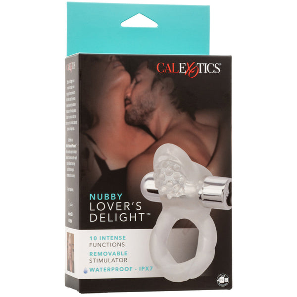 Couple's Enhancers Nubby Lover's Delight Rechargeable Vibrating Cock Ring