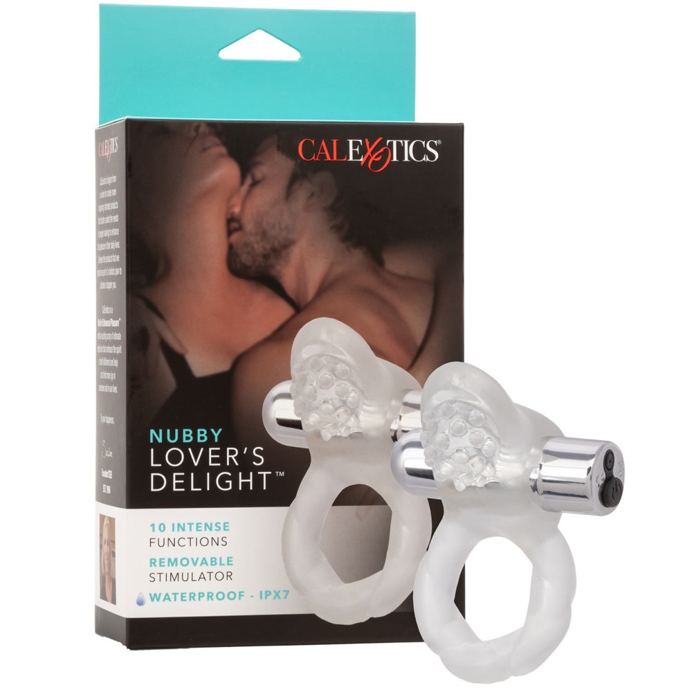 Couple's Enhancers Nubby Lover's Delight Rechargeable Vibrating Cock Ring