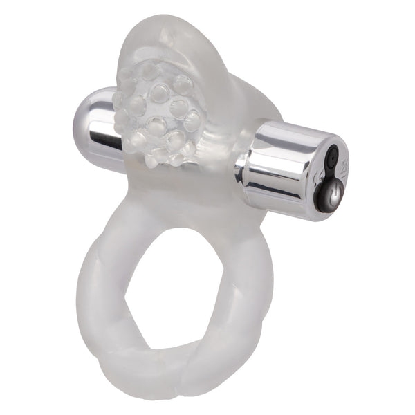 Couple's Enhancers Nubby Lover's Delight Rechargeable Vibrating Cock Ring