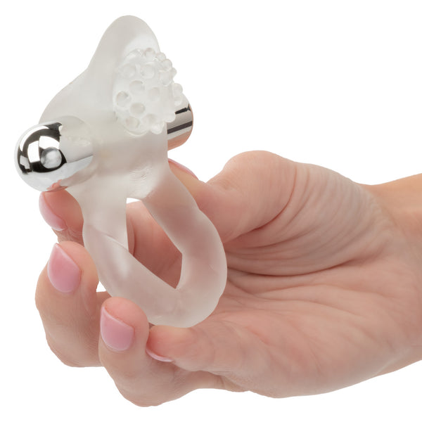 Couple's Enhancers Nubby Lover's Delight Rechargeable Vibrating Cock Ring