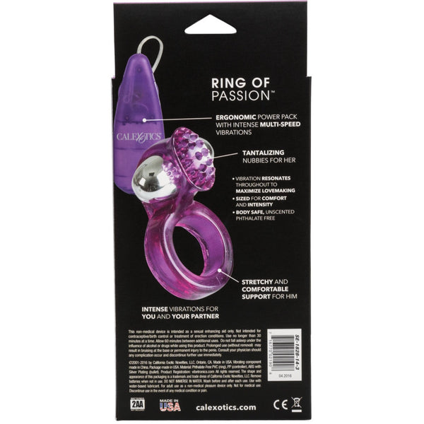 CalExotics Couple's Enhancers Ring Of Passion Vibrating Cock Ring - Extreme Toyz Singapore - https://extremetoyz.com.sg - Sex Toys and Lingerie Online Store - Bondage Gear / Vibrators / Electrosex Toys / Wireless Remote Control Vibes / Sexy Lingerie and Role Play / BDSM / Dungeon Furnitures / Dildos and Strap Ons &nbsp;/ Anal and Prostate Massagers / Anal Douche and Cleaning Aide / Delay Sprays and Gels / Lubricants and more...