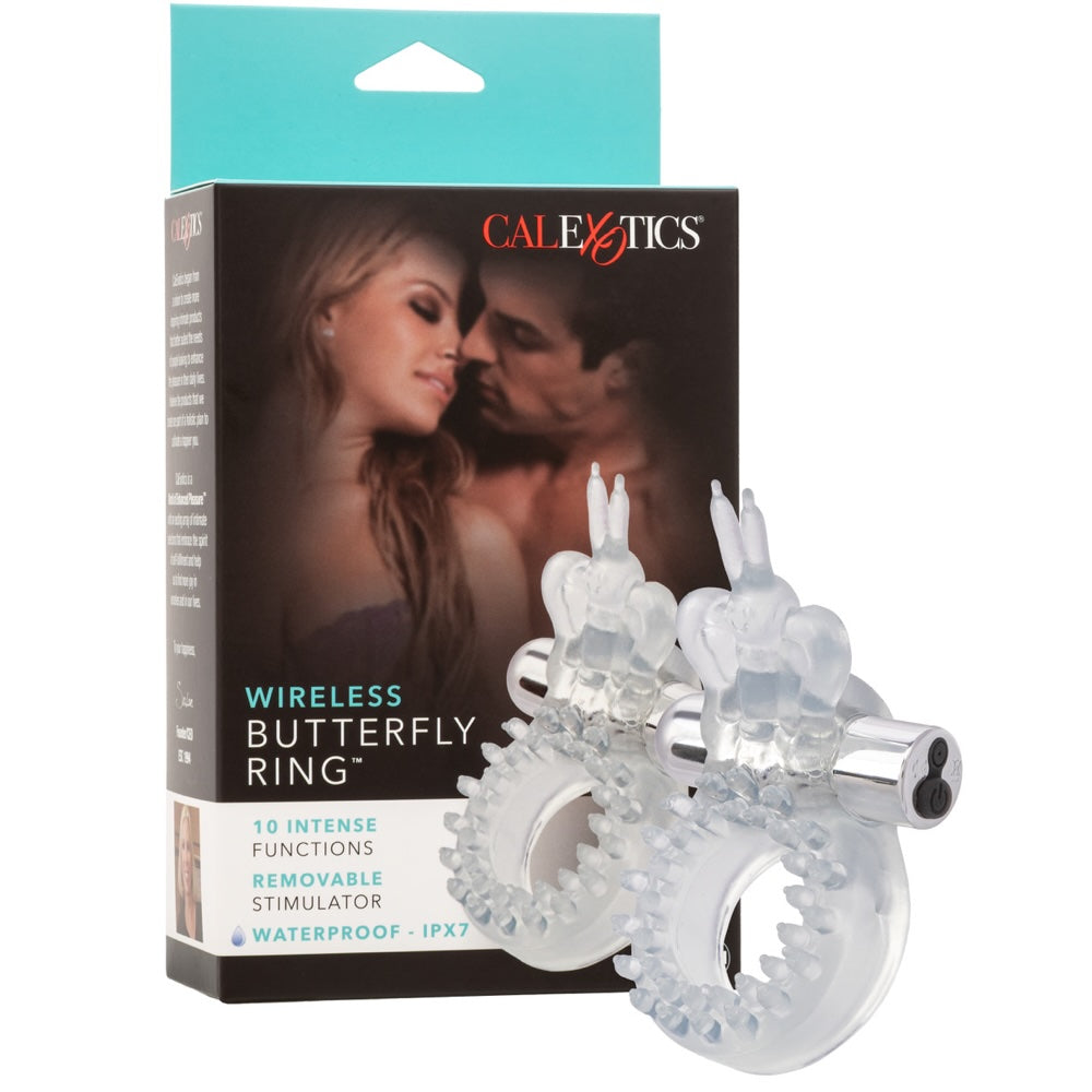 Couple's Enhancers Wireless Butterfly Ring Rechargeable Vibrating Cock Ring