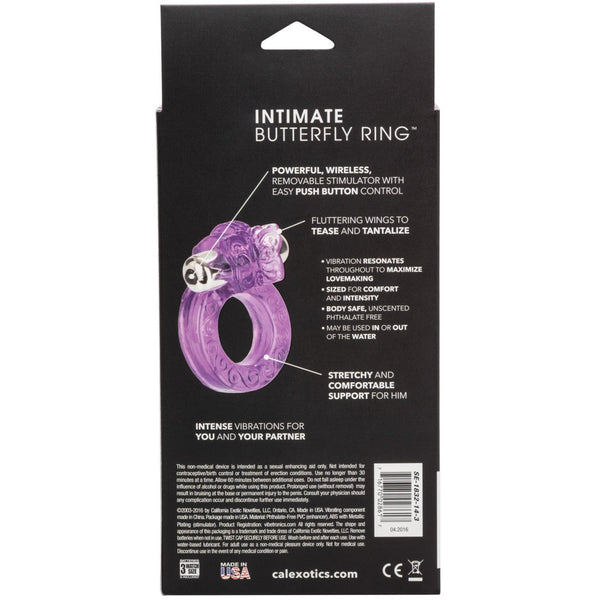 CalExotics Couple's Enhancers Intimate Butterfly Vibrating Cock Ring - Extreme Toyz Singapore - https://extremetoyz.com.sg - Sex Toys and Lingerie Online Store - Bondage Gear / Vibrators / Electrosex Toys / Wireless Remote Control Vibes / Sexy Lingerie and Role Play / BDSM / Dungeon Furnitures / Dildos and Strap Ons &nbsp;/ Anal and Prostate Massagers / Anal Douche and Cleaning Aide / Delay Sprays and Gels / Lubricants and more...