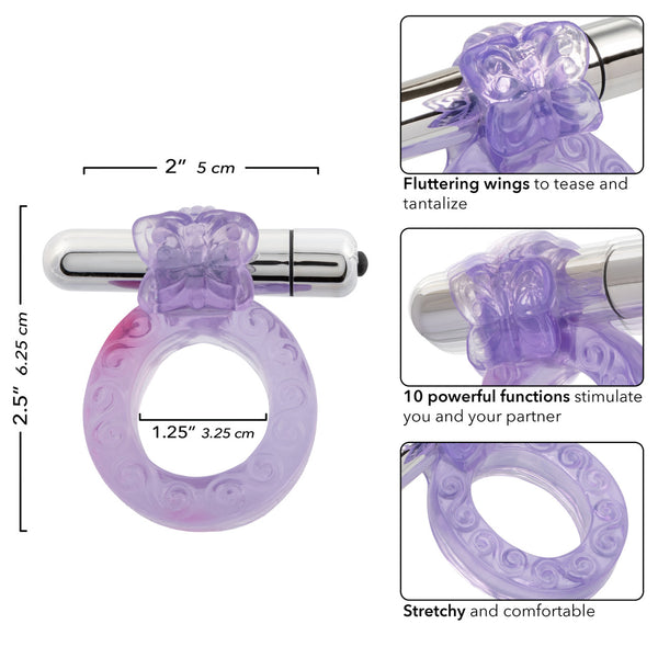 Couple's Enhancers Intimate Butterfly Vibrating Cock Ring