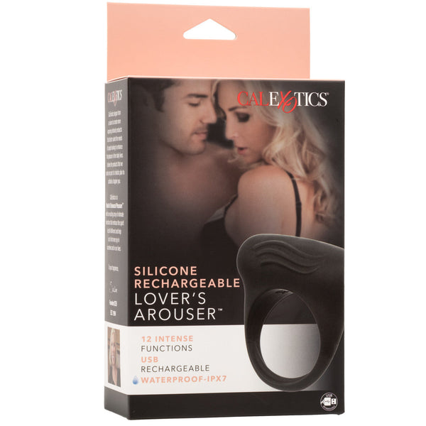 Couple's Enhancers Silicone Rechargeable Lover's Arouser Vibrating  Cock Ring