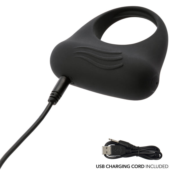 Couple's Enhancers Silicone Rechargeable Lover's Arouser Vibrating  Cock Ring