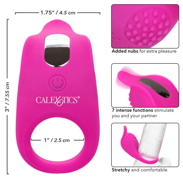 CalExotics Couple's Enhancers Silicone Rechargeable Teasing Enhancer - Extreme Toyz Singapore - https://extremetoyz.com.sg - Sex Toys and Lingerie Online Store - Bondage Gear / Vibrators / Electrosex Toys / Wireless Remote Control Vibes / Sexy Lingerie and Role Play / BDSM / Dungeon Furnitures / Dildos and Strap Ons &nbsp;/ Anal and Prostate Massagers / Anal Douche and Cleaning Aide / Delay Sprays and Gels / Lubricants and more...