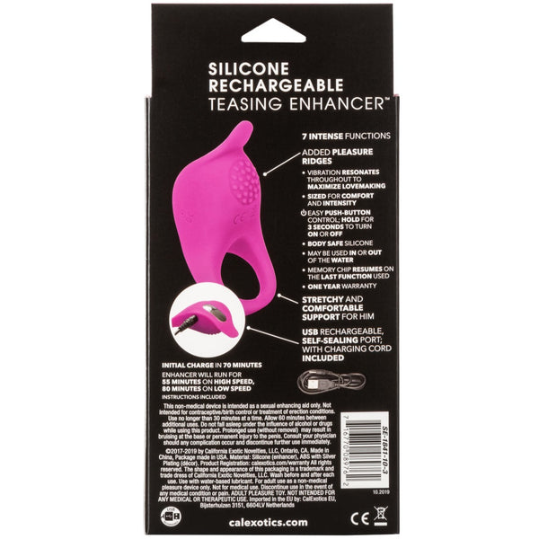 CalExotics Couple's Enhancers Silicone Rechargeable Teasing Enhancer - Extreme Toyz Singapore - https://extremetoyz.com.sg - Sex Toys and Lingerie Online Store - Bondage Gear / Vibrators / Electrosex Toys / Wireless Remote Control Vibes / Sexy Lingerie and Role Play / BDSM / Dungeon Furnitures / Dildos and Strap Ons &nbsp;/ Anal and Prostate Massagers / Anal Douche and Cleaning Aide / Delay Sprays and Gels / Lubricants and more...