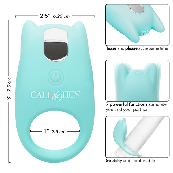 CalExotics Couple's Enhancers Silicone Rechargeable Dual Exciter Enhancer - Extreme Toyz Singapore - https://extremetoyz.com.sg - Sex Toys and Lingerie Online Store - Bondage Gear / Vibrators / Electrosex Toys / Wireless Remote Control Vibes / Sexy Lingerie and Role Play / BDSM / Dungeon Furnitures / Dildos and Strap Ons &nbsp;/ Anal and Prostate Massagers / Anal Douche and Cleaning Aide / Delay Sprays and Gels / Lubricants and more...