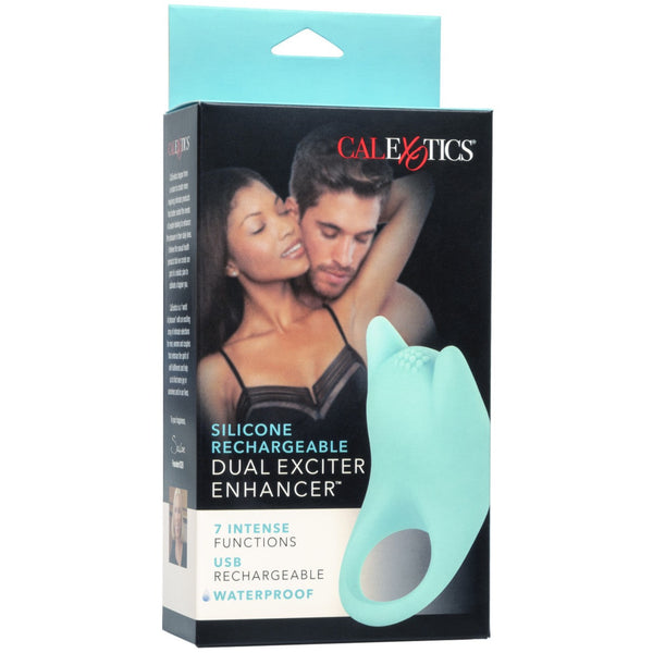 CalExotics Couple's Enhancers Silicone Rechargeable Dual Exciter Enhancer - Extreme Toyz Singapore - https://extremetoyz.com.sg - Sex Toys and Lingerie Online Store - Bondage Gear / Vibrators / Electrosex Toys / Wireless Remote Control Vibes / Sexy Lingerie and Role Play / BDSM / Dungeon Furnitures / Dildos and Strap Ons &nbsp;/ Anal and Prostate Massagers / Anal Douche and Cleaning Aide / Delay Sprays and Gels / Lubricants and more...