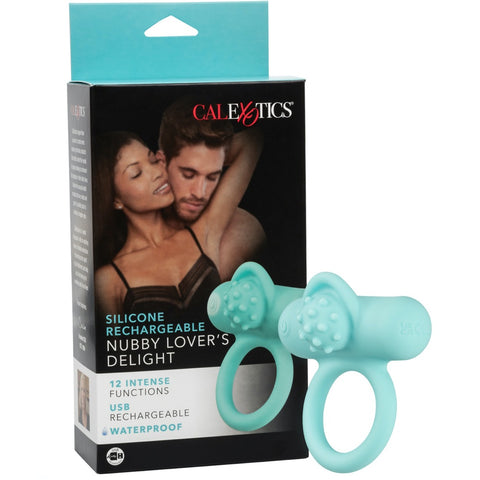 CalExotics Couple's Enhancers Silicone Rechargeable Nubby Lover’s Delight - Extreme Toyz Singapore - https://extremetoyz.com.sg - Sex Toys and Lingerie Online Store - Bondage Gear / Vibrators / Electrosex Toys / Wireless Remote Control Vibes / Sexy Lingerie and Role Play / BDSM / Dungeon Furnitures / Dildos and Strap Ons &nbsp;/ Anal and Prostate Massagers / Anal Douche and Cleaning Aide / Delay Sprays and Gels / Lubricants and more...