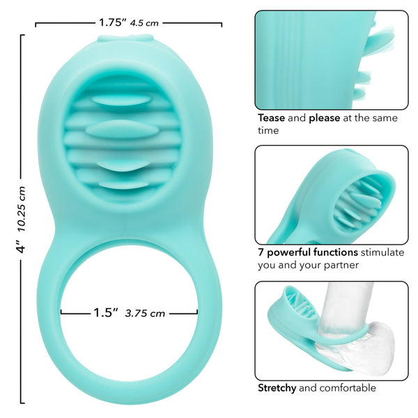 CalExotics Couple's Enhancers Silicone Rechargeable French Kiss Enhancer - Extreme Toyz Singapore - https://extremetoyz.com.sg - Sex Toys and Lingerie Online Store - Bondage Gear / Vibrators / Electrosex Toys / Wireless Remote Control Vibes / Sexy Lingerie and Role Play / BDSM / Dungeon Furnitures / Dildos and Strap Ons &nbsp;/ Anal and Prostate Massagers / Anal Douche and Cleaning Aide / Delay Sprays and Gels / Lubricants and more...