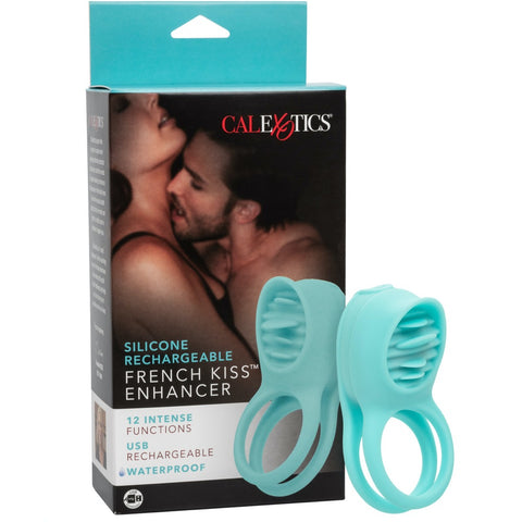 CalExotics Couple's Enhancers Silicone Rechargeable French Kiss Enhancer - Extreme Toyz Singapore - https://extremetoyz.com.sg - Sex Toys and Lingerie Online Store - Bondage Gear / Vibrators / Electrosex Toys / Wireless Remote Control Vibes / Sexy Lingerie and Role Play / BDSM / Dungeon Furnitures / Dildos and Strap Ons &nbsp;/ Anal and Prostate Massagers / Anal Douche and Cleaning Aide / Delay Sprays and Gels / Lubricants and more...