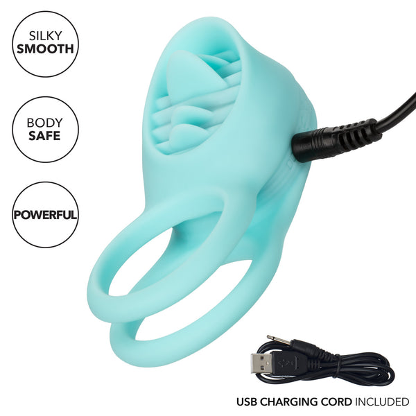 CalExotics Couple's Enhancers Silicone Rechargeable French Kiss Enhancer - Extreme Toyz Singapore - https://extremetoyz.com.sg - Sex Toys and Lingerie Online Store - Bondage Gear / Vibrators / Electrosex Toys / Wireless Remote Control Vibes / Sexy Lingerie and Role Play / BDSM / Dungeon Furnitures / Dildos and Strap Ons &nbsp;/ Anal and Prostate Massagers / Anal Douche and Cleaning Aide / Delay Sprays and Gels / Lubricants and more...