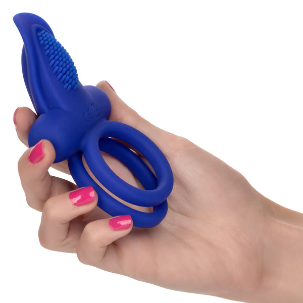 CalExotics Couple's Enhancers Silicone Rechargeable Dual Pleaser Enhancer - Extreme Toyz Singapore - https://extremetoyz.com.sg - Sex Toys and Lingerie Online Store - Bondage Gear / Vibrators / Electrosex Toys / Wireless Remote Control Vibes / Sexy Lingerie and Role Play / BDSM / Dungeon Furnitures / Dildos and Strap Ons &nbsp;/ Anal and Prostate Massagers / Anal Douche and Cleaning Aide / Delay Sprays and Gels / Lubricants and more...