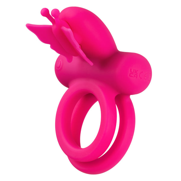 CalExotics Couple's Enhancers Silicone Rechargeable Dual Butterfly Ring - Extreme Toyz Singapore - https://extremetoyz.com.sg - Sex Toys and Lingerie Online Store - Bondage Gear / Vibrators / Electrosex Toys / Wireless Remote Control Vibes / Sexy Lingerie and Role Play / BDSM / Dungeon Furnitures / Dildos and Strap Ons &nbsp;/ Anal and Prostate Massagers / Anal Douche and Cleaning Aide / Delay Sprays and Gels / Lubricants and more...