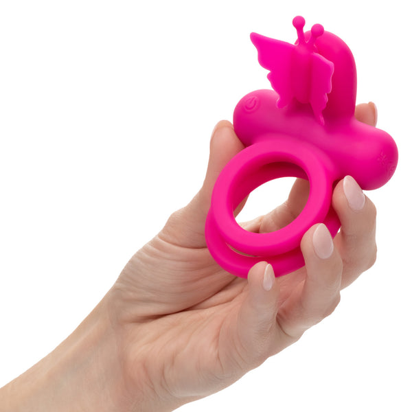 CalExotics Couple's Enhancers Silicone Rechargeable Dual Butterfly Ring - Extreme Toyz Singapore - https://extremetoyz.com.sg - Sex Toys and Lingerie Online Store - Bondage Gear / Vibrators / Electrosex Toys / Wireless Remote Control Vibes / Sexy Lingerie and Role Play / BDSM / Dungeon Furnitures / Dildos and Strap Ons &nbsp;/ Anal and Prostate Massagers / Anal Douche and Cleaning Aide / Delay Sprays and Gels / Lubricants and more...