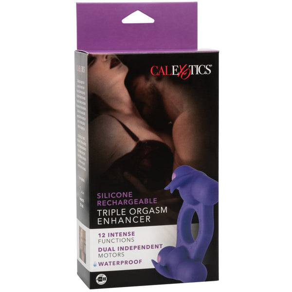 CalExotics Couple's Enhancers Silicone Rechargeable Triple Orgasm Enhancer - Extreme Toyz Singapore - https://extremetoyz.com.sg - Sex Toys and Lingerie Online Store - Bondage Gear / Vibrators / Electrosex Toys / Wireless Remote Control Vibes / Sexy Lingerie and Role Play / BDSM / Dungeon Furnitures / Dildos and Strap Ons &nbsp;/ Anal and Prostate Massagers / Anal Douche and Cleaning Aide / Delay Sprays and Gels / Lubricants and more...