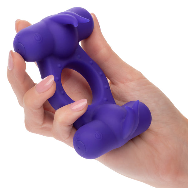 CalExotics Couple's Enhancers Silicone Rechargeable Triple Orgasm Enhancer - Extreme Toyz Singapore - https://extremetoyz.com.sg - Sex Toys and Lingerie Online Store - Bondage Gear / Vibrators / Electrosex Toys / Wireless Remote Control Vibes / Sexy Lingerie and Role Play / BDSM / Dungeon Furnitures / Dildos and Strap Ons &nbsp;/ Anal and Prostate Massagers / Anal Douche and Cleaning Aide / Delay Sprays and Gels / Lubricants and more...