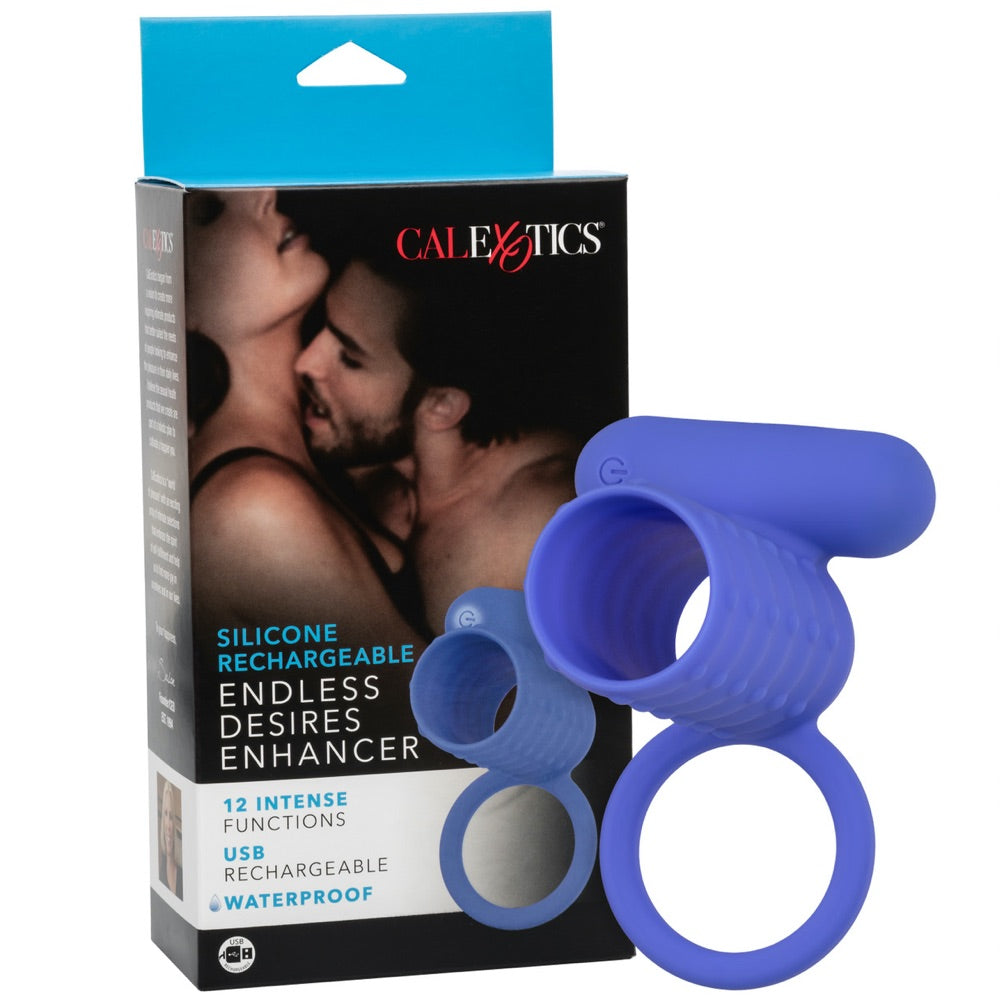 CalExotics Silicone Rechargeable Endless Desires Enhancer Cock Sleeve - Extreme Toyz Singapore - https://extremetoyz.com.sg - Sex Toys and Lingerie Online Store - Bondage Gear / Vibrators / Electrosex Toys / Wireless Remote Control Vibes / Sexy Lingerie and Role Play / BDSM / Dungeon Furnitures / Dildos and Strap Ons  / Anal and Prostate Massagers / Anal Douche and Cleaning Aide / Delay Sprays and Gels / Lubricants and more...