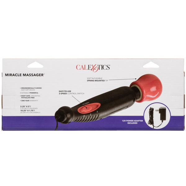 CalExotics Miracle Massager Corded Wand - Red - Extreme Toyz Singapore - https://extremetoyz.com.sg - Sex Toys and Lingerie Online Store - Bondage Gear / Vibrators / Electrosex Toys / Wireless Remote Control Vibes / Sexy Lingerie and Role Play / BDSM / Dungeon Furnitures / Dildos and Strap Ons &nbsp;/ Anal and Prostate Massagers / Anal Douche and Cleaning Aide / Delay Sprays and Gels / Lubricants and more...