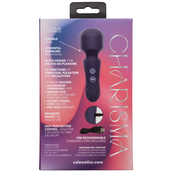CalExotics Charisma Charm 12-Function Rechargeable Wand Massager - Extreme Toyz Singapore - https://extremetoyz.com.sg - Sex Toys and Lingerie Online Store - Bondage Gear / Vibrators / Electrosex Toys / Wireless Remote Control Vibes / Sexy Lingerie and Role Play / BDSM / Dungeon Furnitures / Dildos and Strap Ons &nbsp;/ Anal and Prostate Massagers / Anal Douche and Cleaning Aide / Delay Sprays and Gels / Lubricants and more...