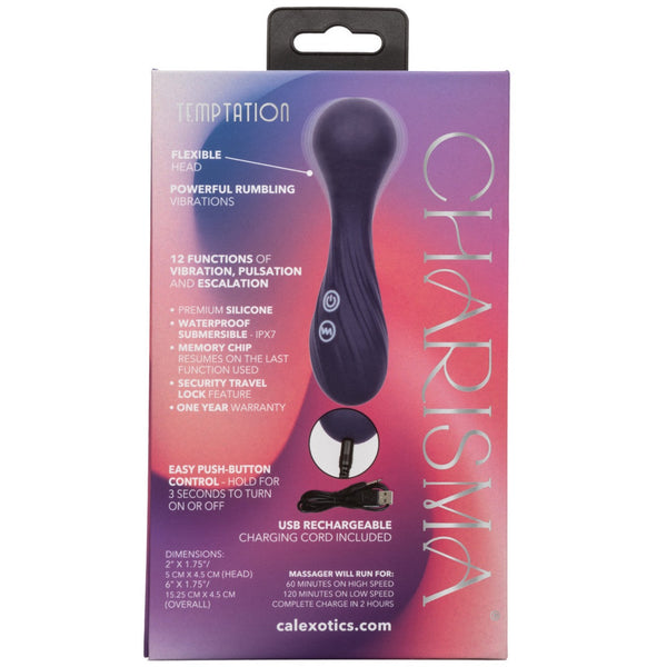 CalExotics Charisma Temptation 12-Function Rechargeable Massager - Extreme Toyz Singapore - https://extremetoyz.com.sg - Sex Toys and Lingerie Online Store - Bondage Gear / Vibrators / Electrosex Toys / Wireless Remote Control Vibes / Sexy Lingerie and Role Play / BDSM / Dungeon Furnitures / Dildos and Strap Ons &nbsp;/ Anal and Prostate Massagers / Anal Douche and Cleaning Aide / Delay Sprays and Gels / Lubricants and more...