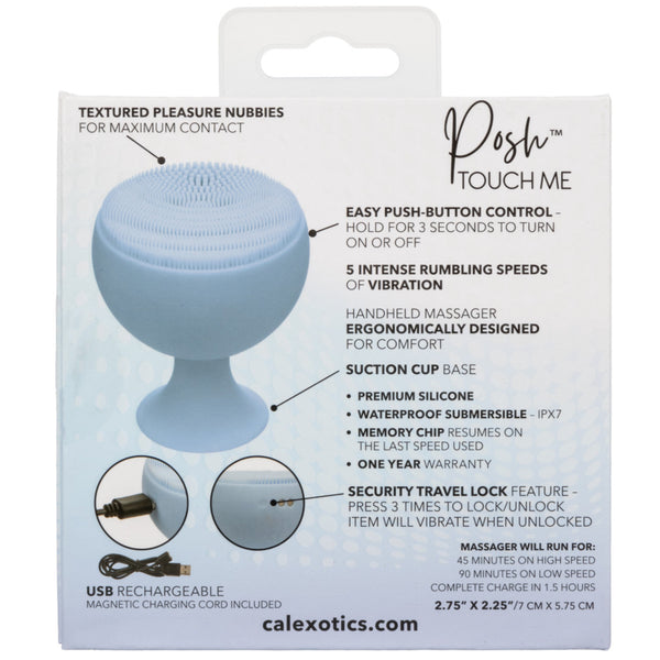 Posh Touch Me Rechargeable Silicone Massager with Suction Base