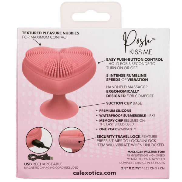 Posh Kiss Me Rechargeable Silicone Massager with Suction Base