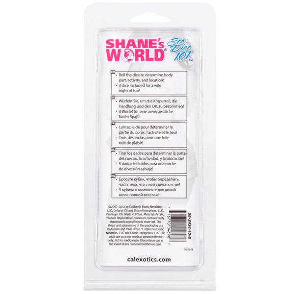 CalExotics Shane's World Sex Dice 101 - Extreme Toyz Singapore - https://extremetoyz.com.sg - Sex Toys and Lingerie Online Store - Bondage Gear / Vibrators / Electrosex Toys / Wireless Remote Control Vibes / Sexy Lingerie and Role Play / BDSM / Dungeon Furnitures / Dildos and Strap Ons &nbsp;/ Anal and Prostate Massagers / Anal Douche and Cleaning Aide / Delay Sprays and Gels / Lubricants and more...