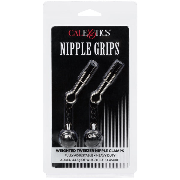 CalExotics Nipple Grips Weighted Tweezer Nipple Clamps - Extreme Toyz Singapore - https://extremetoyz.com.sg - Sex Toys and Lingerie Online Store
