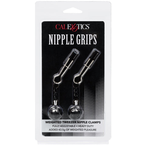 CalExotics Nipple Grips Weighted Tweezer Nipple Clamps - Extreme Toyz Singapore - https://extremetoyz.com.sg - Sex Toys and Lingerie Online Store