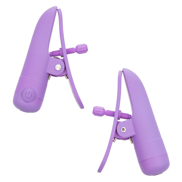 Nipple Play Nipplettes Rechargeable Nipple Clamps - Purple