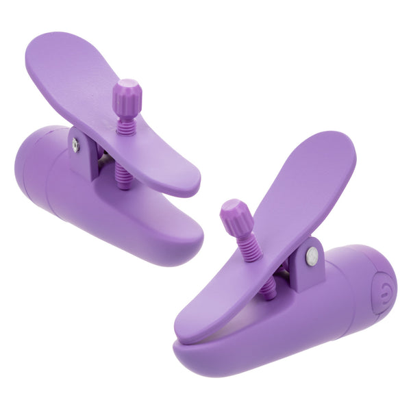 Nipple Play Nipplettes Rechargeable Nipple Clamps - Purple