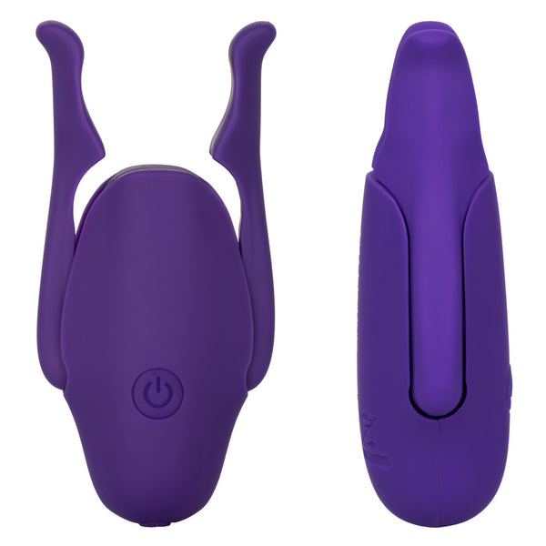 CalExotics Nipple Play Rechargeable Nipplettes Vibrating Nipple Clamps - Purple - Extreme Toyz Singapore - https://extremetoyz.com.sg - Sex Toys and Lingerie Online Store - Bondage Gear / Vibrators / Electrosex Toys / Wireless Remote Control Vibes / Sexy Lingerie and Role Play / BDSM / Dungeon Furnitures / Dildos and Strap Ons &nbsp;/ Anal and Prostate Massagers / Anal Douche and Cleaning Aide / Delay Sprays and Gels / Lubricants and more...