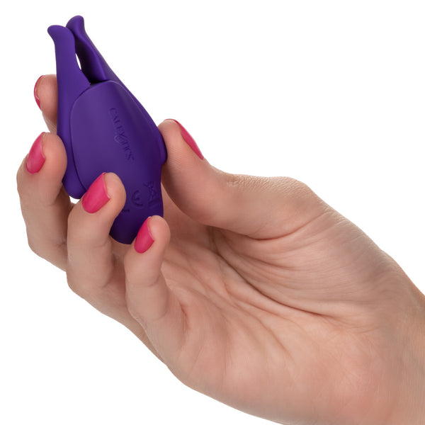 CalExotics Nipple Play Rechargeable Nipplettes Vibrating Nipple Clamps - Purple - Extreme Toyz Singapore - https://extremetoyz.com.sg - Sex Toys and Lingerie Online Store - Bondage Gear / Vibrators / Electrosex Toys / Wireless Remote Control Vibes / Sexy Lingerie and Role Play / BDSM / Dungeon Furnitures / Dildos and Strap Ons &nbsp;/ Anal and Prostate Massagers / Anal Douche and Cleaning Aide / Delay Sprays and Gels / Lubricants and more...