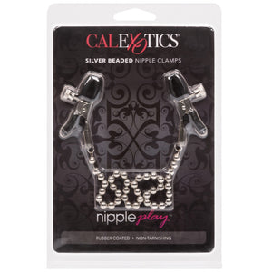 CalExotics Nipple Play Silver Beaded Nipple Clamps - Extreme Toyz Singapore - https://extremetoyz.com.sg - Sex Toys and Lingerie Online Store - Bondage Gear / Vibrators / Electrosex Toys / Wireless Remote Control Vibes / Sexy Lingerie and Role Play / BDSM / Dungeon Furnitures / Dildos and Strap Ons &nbsp;/ Anal and Prostate Massagers / Anal Douche and Cleaning Aide / Delay Sprays and Gels / Lubricants and more...